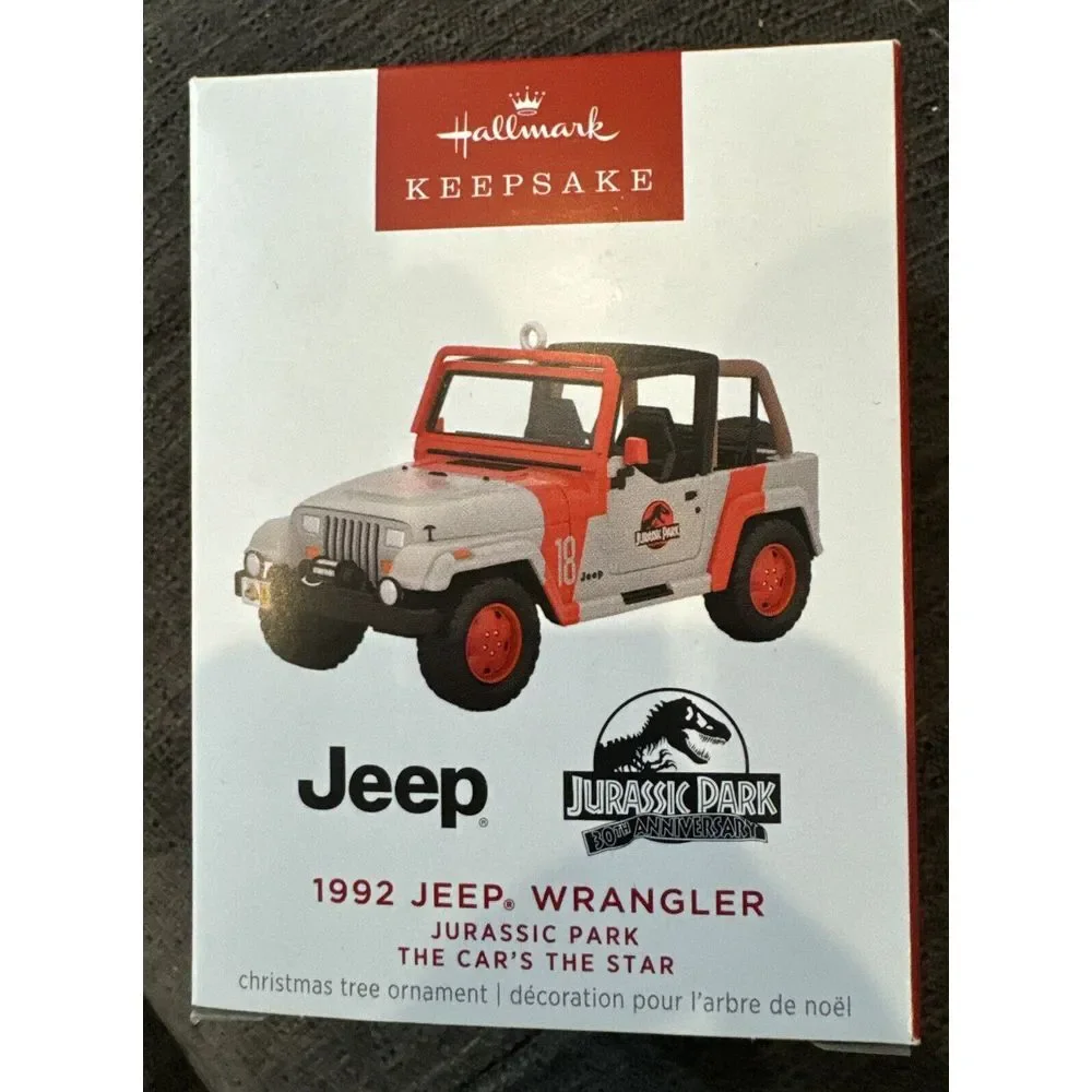 Hallmark The Car's The Star 2023 1992 Jeep‎ Wrangler Jurassic Park NIB